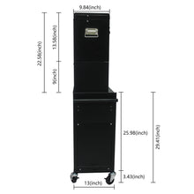 Load image into Gallery viewer, 6 Drawer Lockable Tool Cabinet On Wheels, Steel Rolling Tool Chest With Detachable Toolbox
