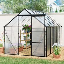Load image into Gallery viewer, Polycarbonate house Raised Base And Anchor Aluminum Heavy Duty Walk-In houses For Outdoor Backyard In All Season
