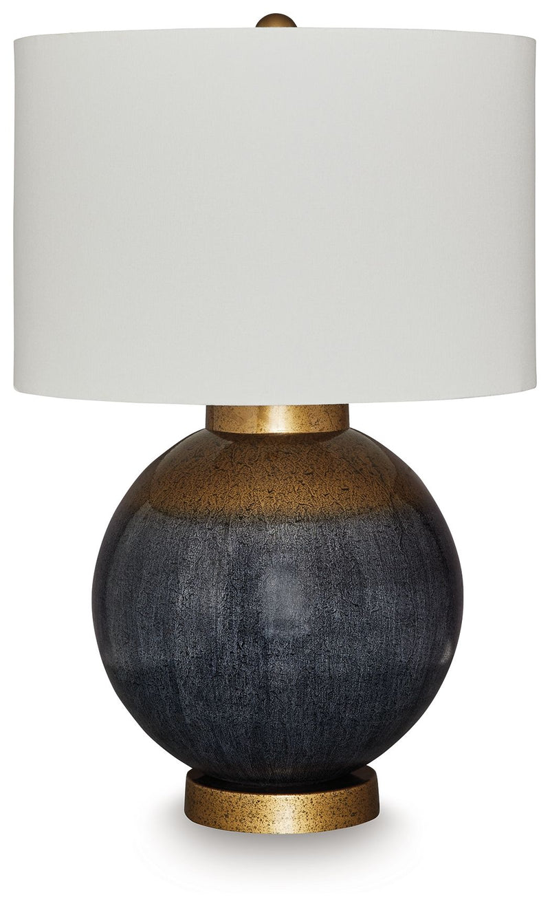 Adara - Metal Table Lamp - Blue / Gold Finish