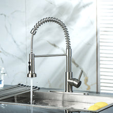 Load image into Gallery viewer, Kitchen Faucet With Pull Down Spray Head - Brushed Nickel
