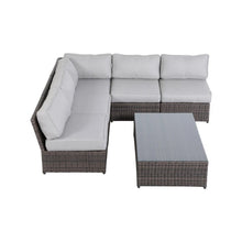 Load image into Gallery viewer, Comfortable Modern Patio Rattan Sectional Set With Cushions
