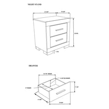 Load image into Gallery viewer, Elsa - 2 Toned Nightstand With Bar Handle And Spacious Drawers
