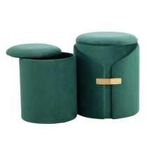 Load image into Gallery viewer, Dahlia - Contemporary / Glam Nesting Ottoman Set
