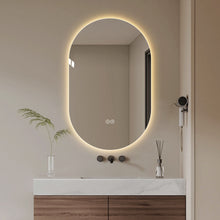Load image into Gallery viewer, Smart Wall Mounted LED Touch Screen Mirror With Anti-Fog Function And Adjustable Lighting
