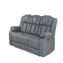 Load image into Gallery viewer, Raize - 10 Power Reclining Sofa With DDT, WC And LED - Gray
