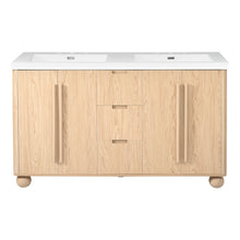 Load image into Gallery viewer, Double Sink Bathroom Vanity With Sinks, Soft Close Doors &amp; 3 Drawers - Wood
