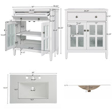 Load image into Gallery viewer, Bathroom Vanity With Ceramic Sink, Adjustable Shelf &amp; Tip Out Tray
