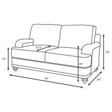 Load image into Gallery viewer, Brewster - Upholstered Loveseat With English Arms - Light Gray
