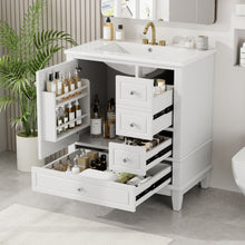 Load image into Gallery viewer, Freestanding Bathroom Vanity With Sink, Soft Close Door, 3 Drawers
