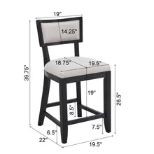 Load image into Gallery viewer, Upholstered Counter Height Bar Stools With Comfy Back (Set of 2)
