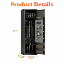 Load image into Gallery viewer, Gun Safe For Rifles &amp; Handguns, Keypad Lock Security Storage Cabinet - Black
