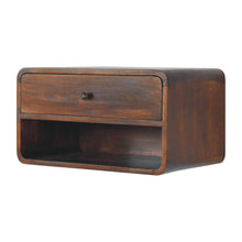 Load image into Gallery viewer, Curve Upper Slot Floating Nightstand
