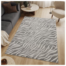 Load image into Gallery viewer, Geometrix - 5'3" X 7'3" Area Rug Geometric &amp; 3D Effect - Ivory / Gray
