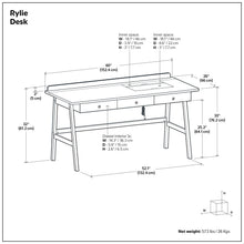 Load image into Gallery viewer, Rylie - Desk - Natural Aged Brown
