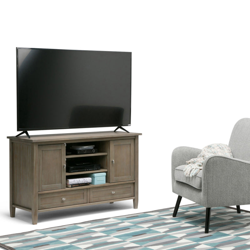 Warm Shaker - TV Media Stand Handcrafted - Light Brown