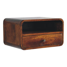Load image into Gallery viewer, Curved Upper Slot Floating Nightstand
