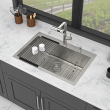 Load image into Gallery viewer, Drop-In Kitchen Sink With Pull-Out Faucet And Soap Dispenser
