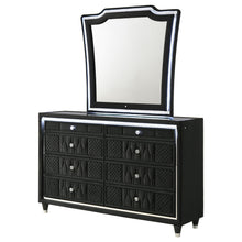 Load image into Gallery viewer, Mika - 8 Drawer LED Dresser With Mirror - Black
