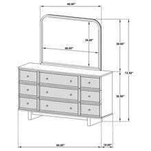 Load image into Gallery viewer, Kimpton - 9 Drawer Dresser With Mirror - Beige
