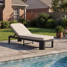 Load image into Gallery viewer, Outdoor Chaise Lounge With Cushion, 5 Position Adjustable Backrest
