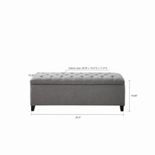 Load image into Gallery viewer, Elegant Design Tufted Top, Soft Close Storage Bench
