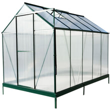 Load image into Gallery viewer, Polycarbonate house, Heavy Duty Outdoor Aluminum Walk-In House Kit With Rain Gutter, Vent And Door For Backyard Garden
