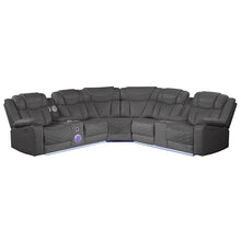 Load image into Gallery viewer, Challenger - Recliner Sectional Sofa, Built In USB, C Ports &amp; Bluetooth
