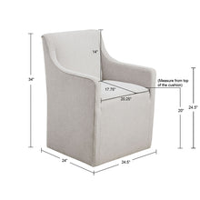 Load image into Gallery viewer, Traditional Skirted Dining Arm Chair
