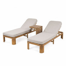 Load image into Gallery viewer, Outdoor Chaise Lounge Set With Side Table, 5 Position Adjustable Patio Recliner
