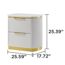 Load image into Gallery viewer, Giovanni - 2 Drawer Nightstand - White
