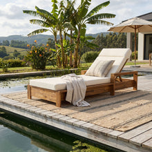 Load image into Gallery viewer, Chaise Lounge Set With 4 Fold Cushion And Built In Headrest, 3 Position Adjustable
