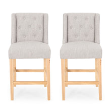 Load image into Gallery viewer, Vienna - Contemporary Fabric Tufted &amp; Wingback Counter Stools (Set of 2)
