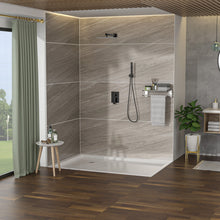 Load image into Gallery viewer, Dual Shower Head System With 12" Wall Mounted Square Rain Shower And Rough In Valve
