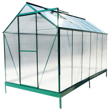 Load image into Gallery viewer, Polycarbonate house, Heavy Duty Outdoor Aluminum Walk-In House Kit With Rain Gutter, Vent And Door For Backyard Garden
