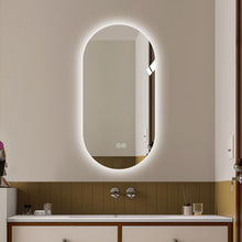 Load image into Gallery viewer, Smart Wall Mounted LED Touch Screen Mirror With Anti-Fog Function And Adjustable Lighting
