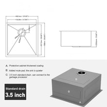Load image into Gallery viewer, Modern Style Undermount Sink With Stainless Steel, Deep Single Bowl
