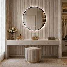 Load image into Gallery viewer, Round Framed Dimmable ED Bathroom Mirror With Anti Fog
