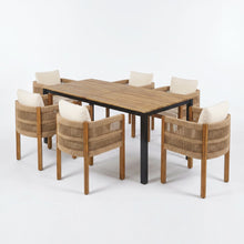 Load image into Gallery viewer, Outdoor Dining Set &amp; Table And Rope Chairs
