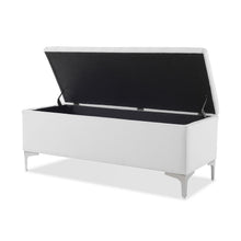 Load image into Gallery viewer, Madelyn - Modern Storage Bench - Bright White Dye
