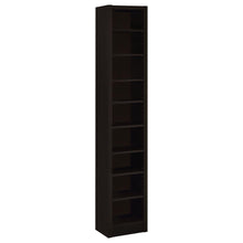 Load image into Gallery viewer, Rectangular Bookcase Tall Slim Storage With 9 Shelves - Brown
