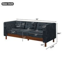 Load image into Gallery viewer, 3 Seater Sofa With Square Arms, Tufted Pillow Back For Living Room
