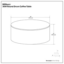 Load image into Gallery viewer, Millbury - Drum Coffee Table
