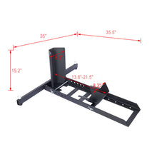 Load image into Gallery viewer, Heavy Duty Adjustable Motorcycle Stand / Wheel Chock 1800 Lb Capacity - Black

