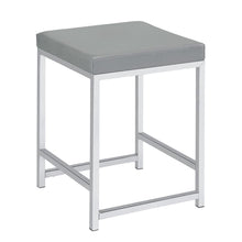 Load image into Gallery viewer, Upholstered Square Vanity Stool
