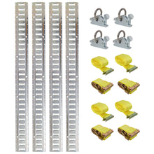Load image into Gallery viewer, Universal E Track Tie-Down Rail Kit For Trucks, Vans, Garages - Silver
