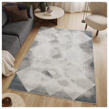 Load image into Gallery viewer, Geometrix - 5'3" X 7'3" Area Rug With Geometric, 3D Effect - Gray / Ivory
