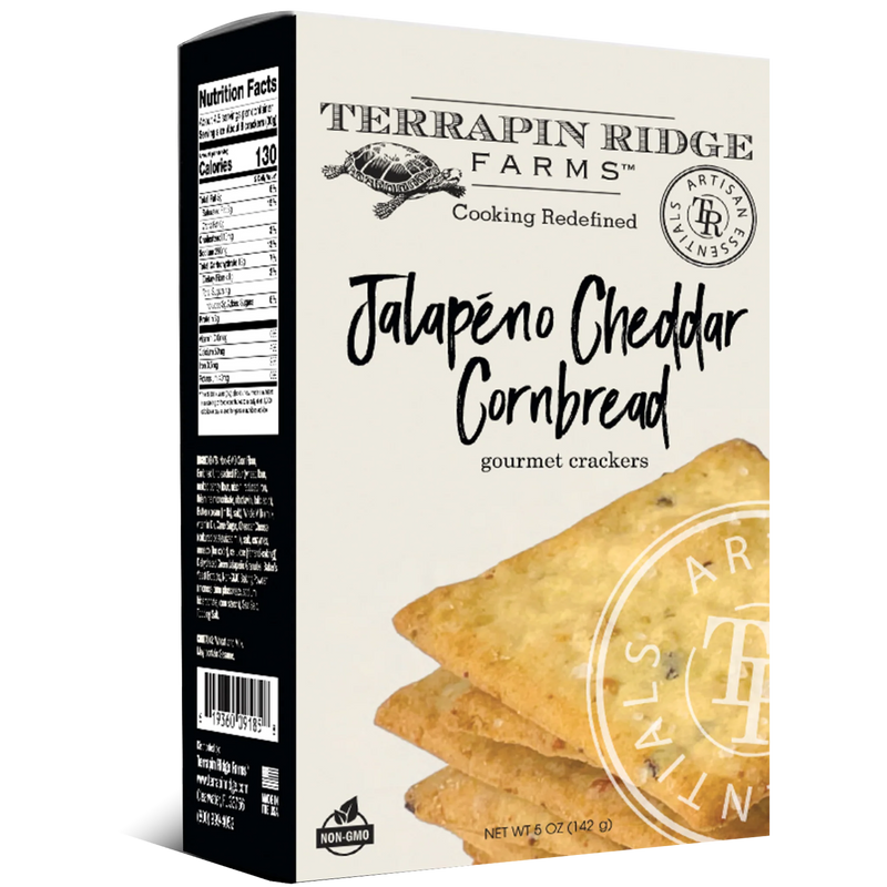 Jalapeño Cheddar Cornbread Guormet Crackers