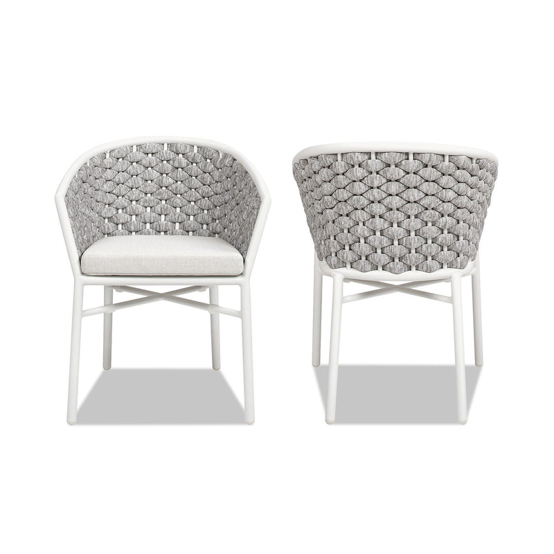Rowan - Rope Barrel Back Patio Dining Chairs (Set of 2) - White