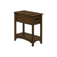 Load image into Gallery viewer, Accent End Table, 2 Tier, Narrow, Storage Drawer, Transitional - Walnut
