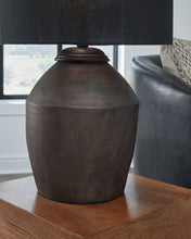 Load image into Gallery viewer, Naareman - Terracotta Table Lamp - Metallic Black
